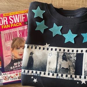NWT Taylor Swift Folklore Film Strip Crewneck + Fanpack